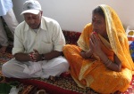 Mr Jeevan and wife Hema worshiping Godess Parwati on 08-08-2011